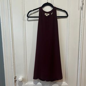 Loft maroon sleeveless shift dress size XXSP